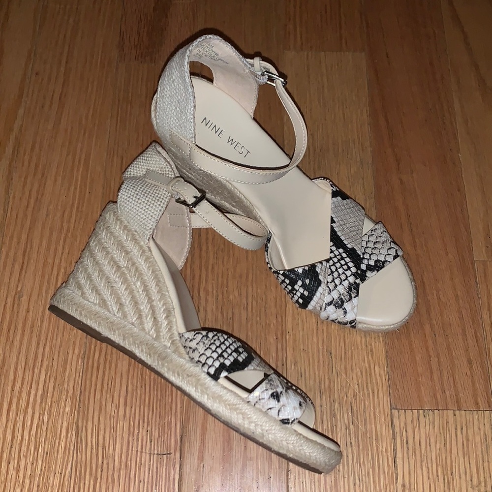 Nine West Joydyn Espadrille Wedge Sandals 7.5 M